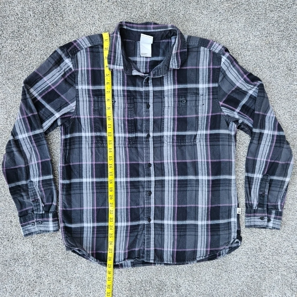 The North Face Arroyo Lightweight Flannel Shirt Black Purple Plaid Men's Large
